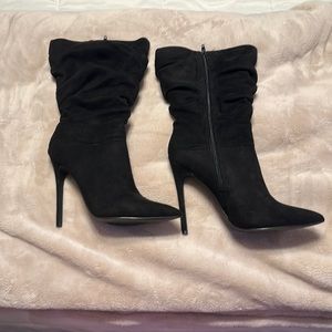 Shoe dazzle blk suede boot